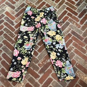 Vintage Talbots novelty print 100% Cotton pants